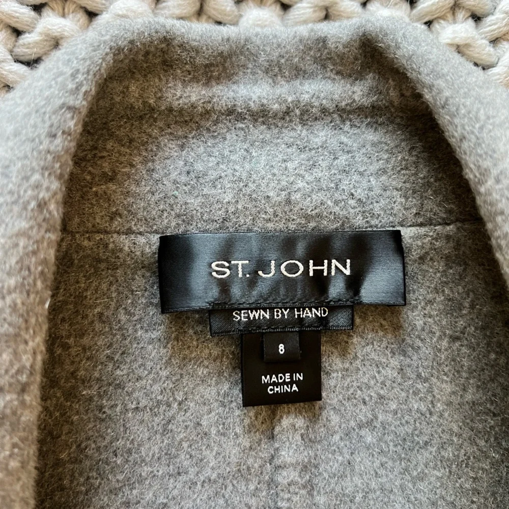 St John Double Breasted Hand Sewn Cashmere Blend Coat - Picture 6 of 17